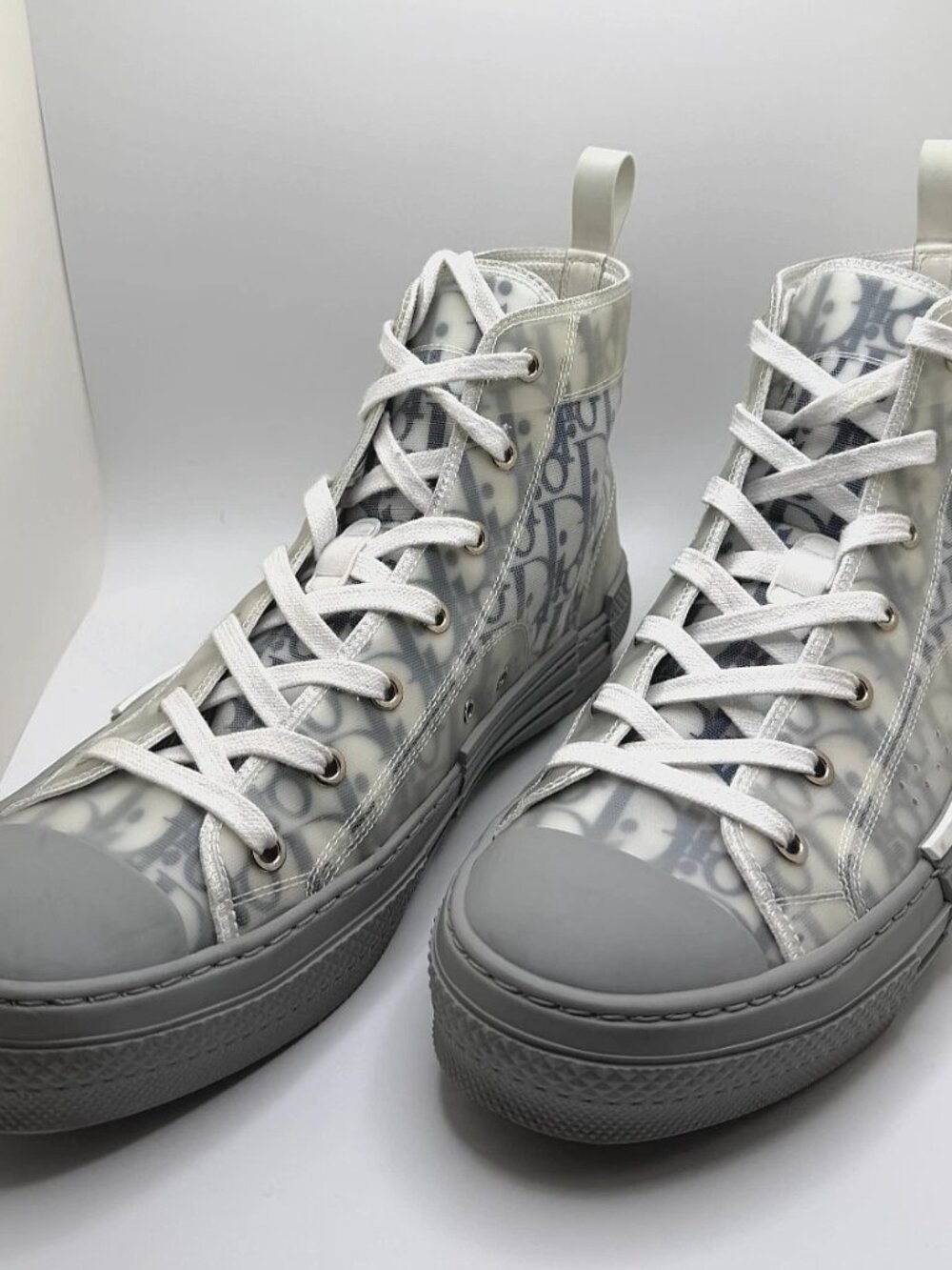 AUTHENTIC DIOR HIGH-TOP B23 BLUE OBLIQUE SNEAKERS - WORN ONCE - Picture 4 of 8